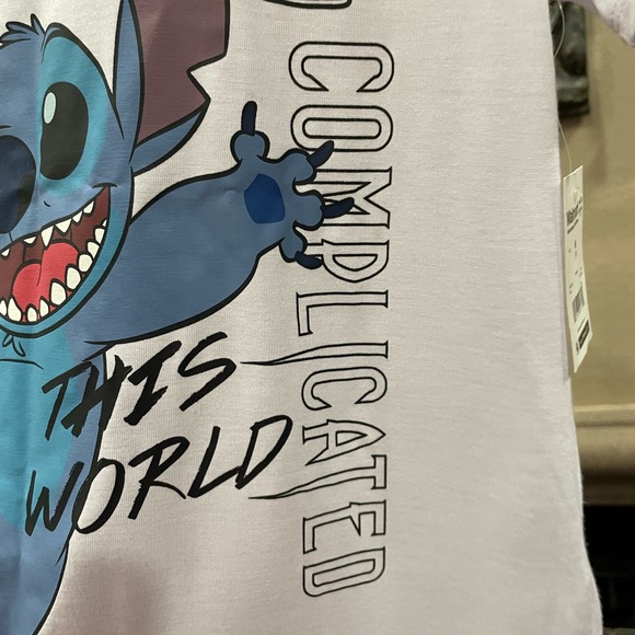Lilo & Stitch T-Shirt, White, Size M (7-9), NWT, Ohana, - Picture 4 of 6